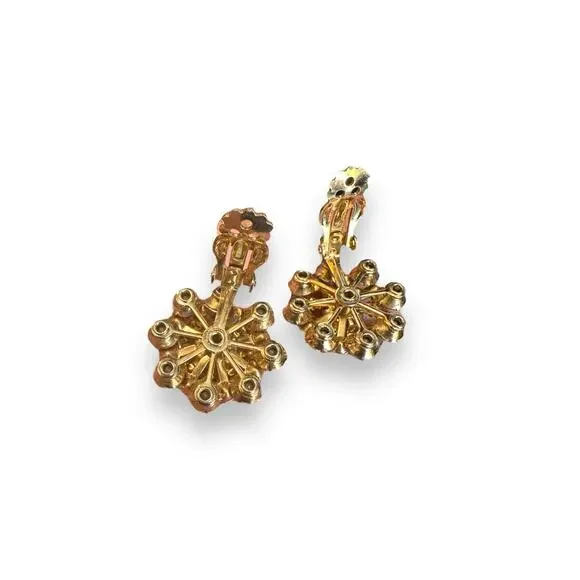 Weiss Vintage AB Cluster Clipon Earrings - Picture 4 of 7